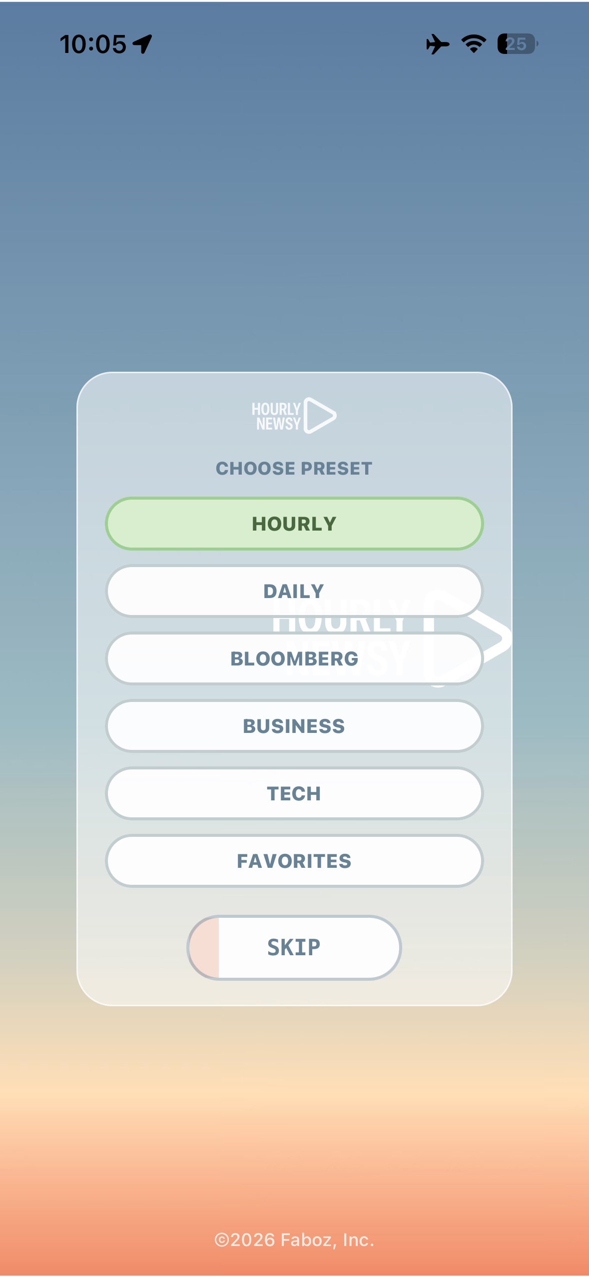 Preset chooser