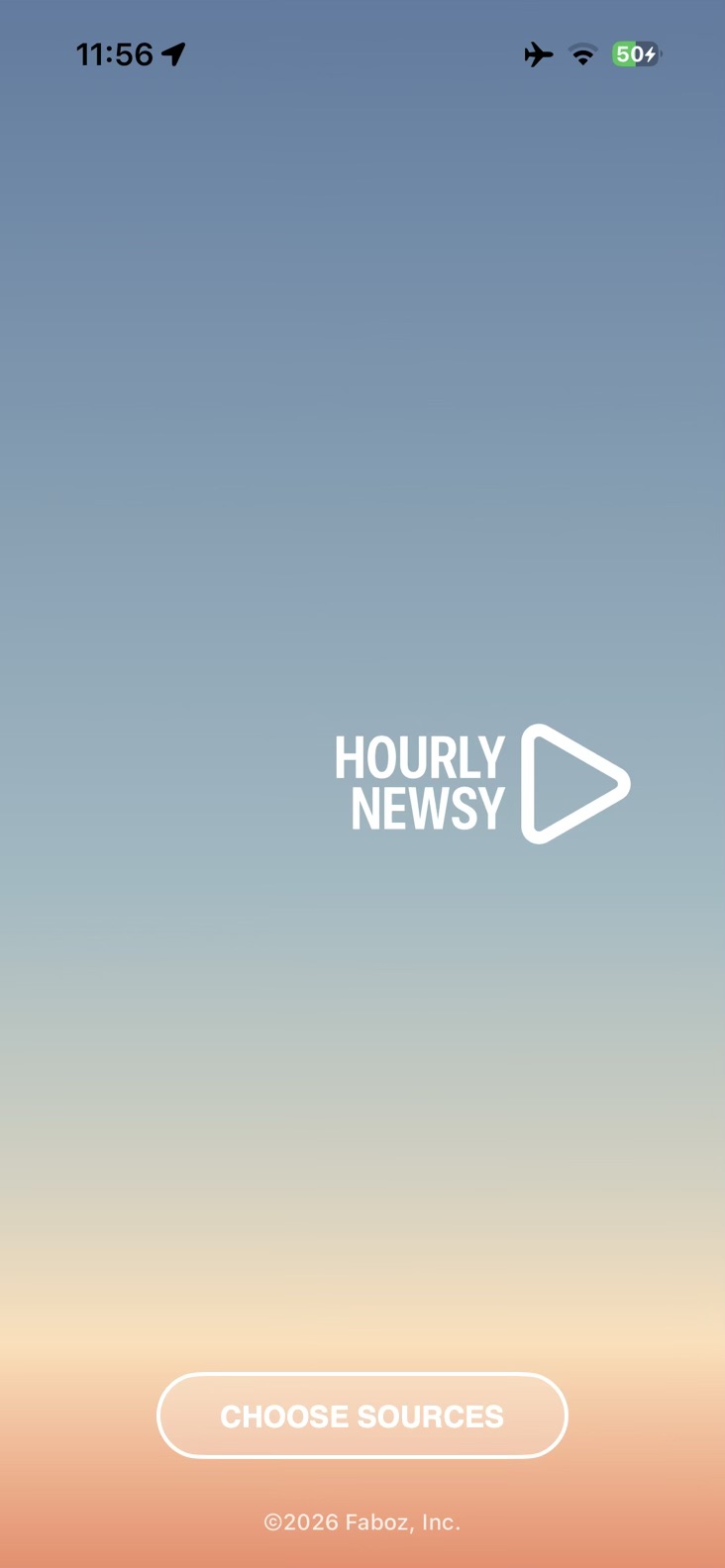 Hourly Newsy splash screen