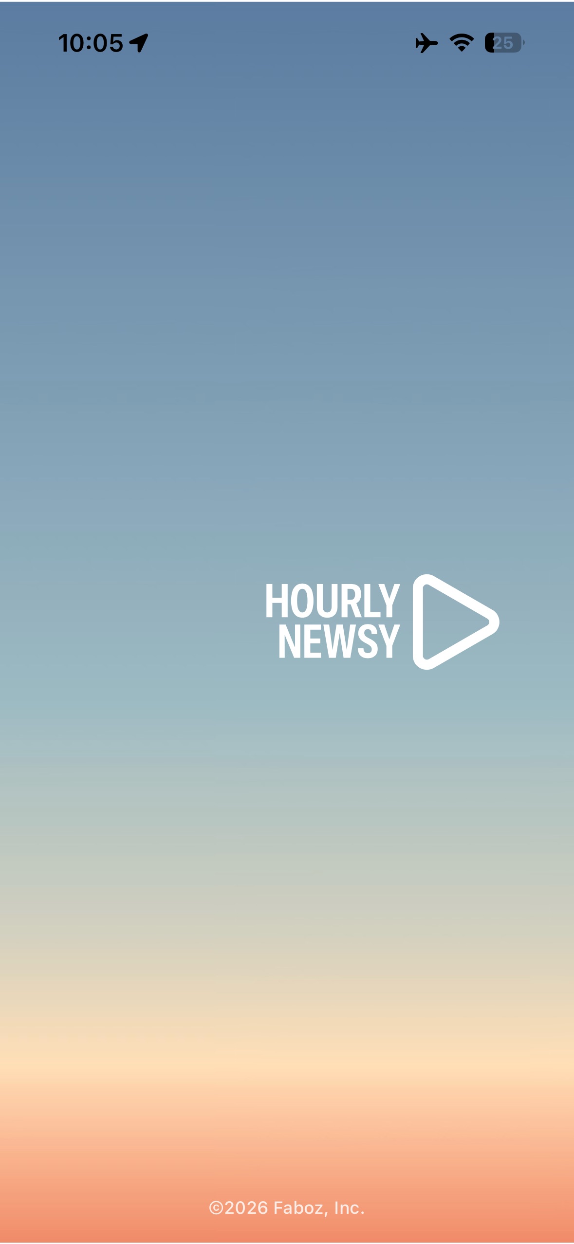 Hourly Newsy splash screen